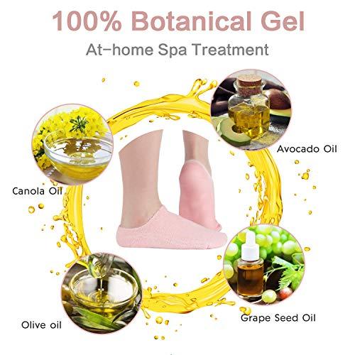 Nearstop Nearstop™ Women Men Moisturizing Gel Socks for Soften Cracked Non-Skid Soft Cotton Gripper Socks Spa Moisturizing Socks Feet Care Treatment (Pink)