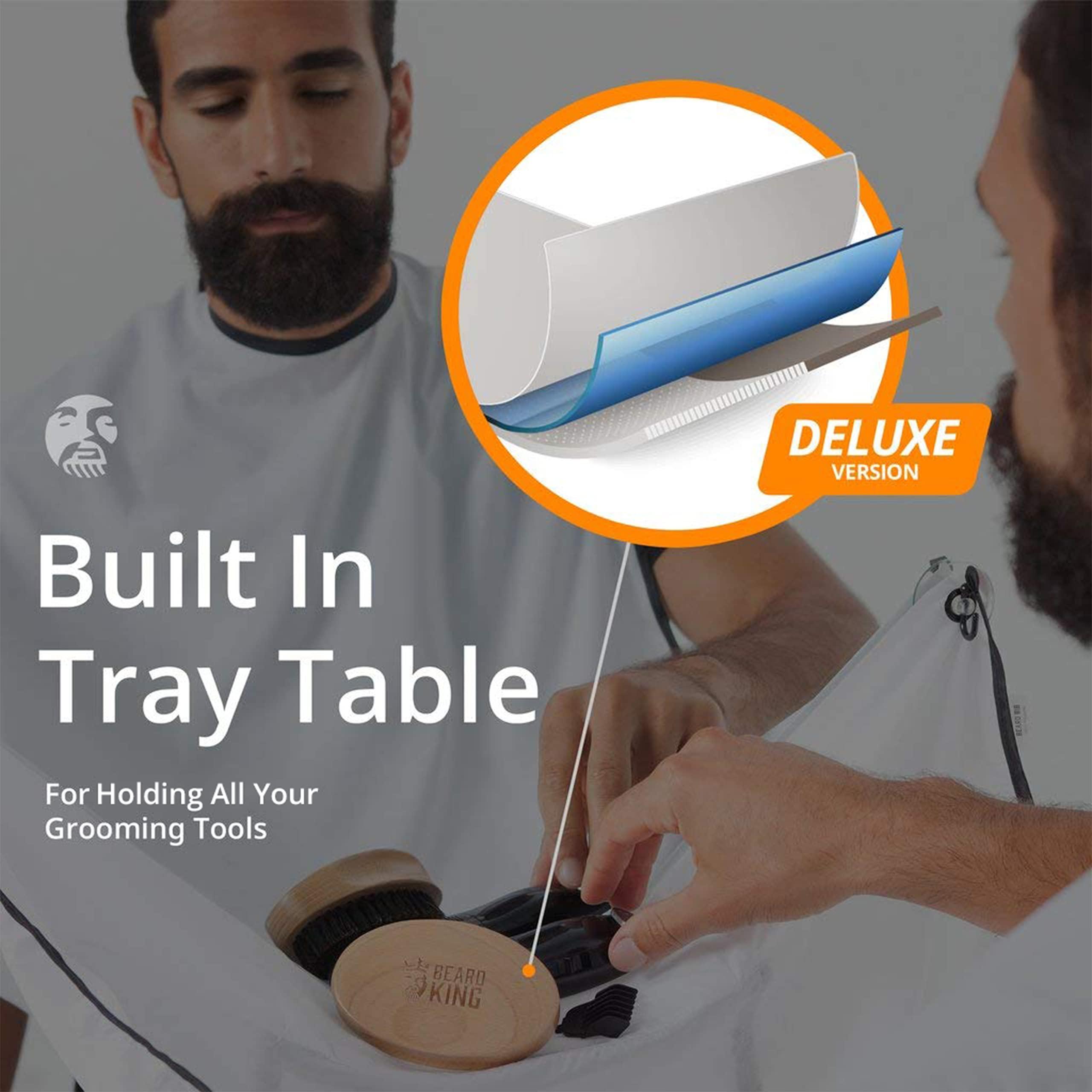 BEARD KING Beard King Beard Bib Apron Men Hair Catcher for Shaving, Trimming Grooming Accessories 1 Size Fits All, Blue