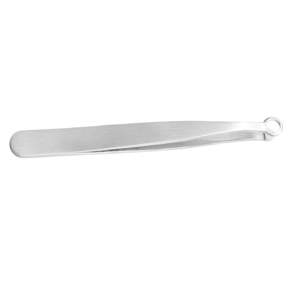 HEALLILY HEALLILY Nose Hair Trimmer Round Tip Precision Nose Hair Tweezers Clip Stainless Steel Eyebrow Clippers for Safely Trim Hair Nose Facial Hair Removal Tool Silver