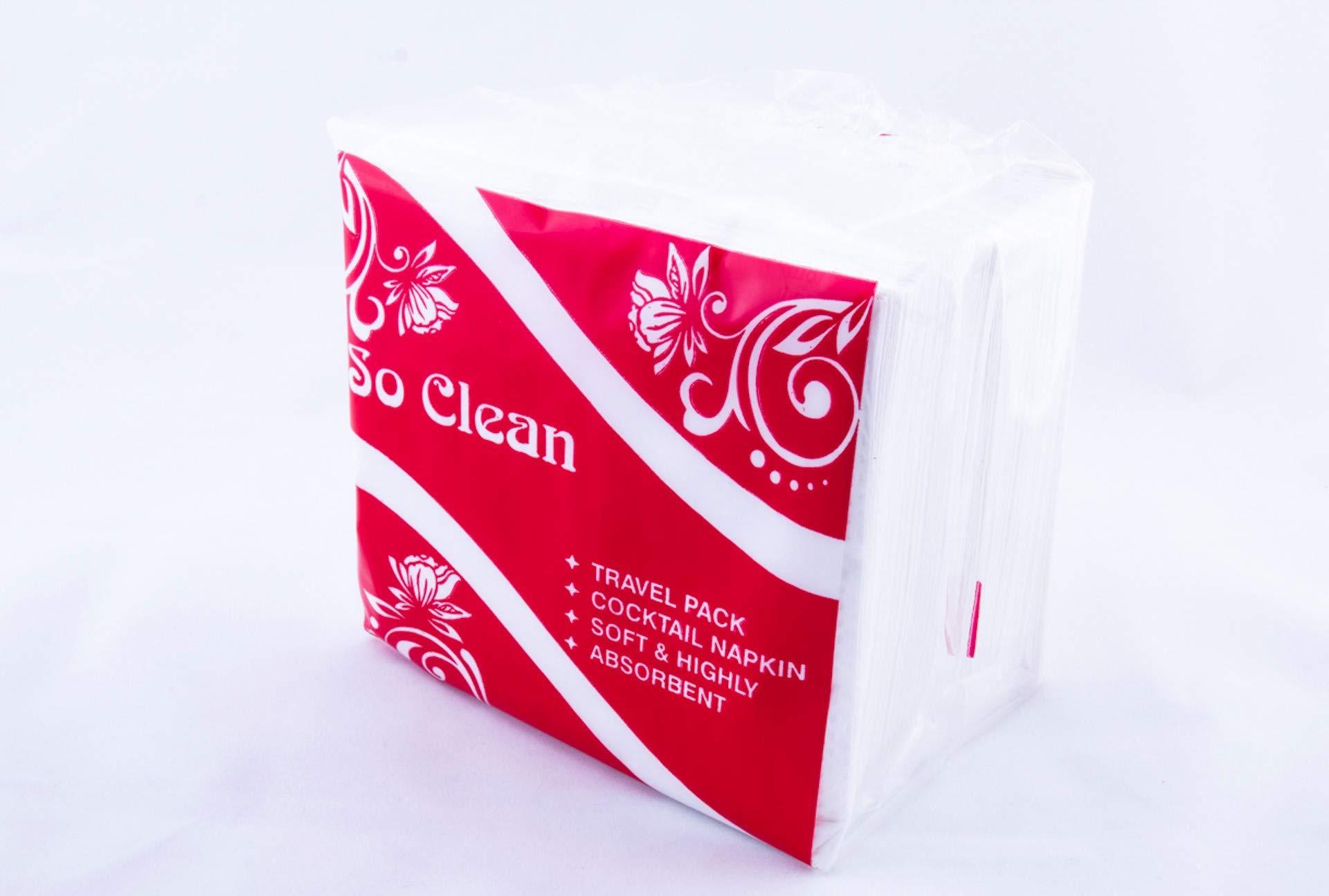 JK J K PAPER CONVERSION PRODUCTS JKs So Clean Paper Napkins 27cm X 30cm 4 fold 100 Sheets/Pkt (Pack of 2)