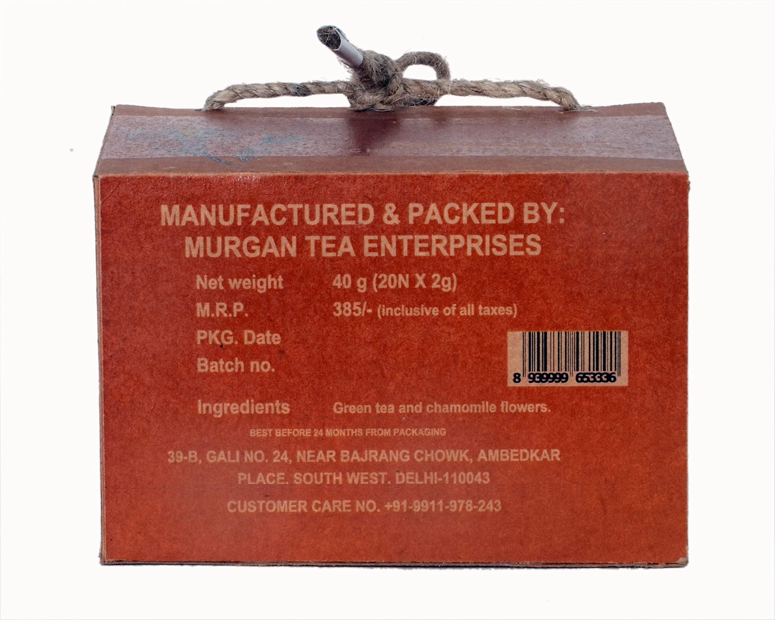 MURGAN MURGAN Combo of Chamomile Green Tea 40g(20N X 2) Box And Pouch 120g