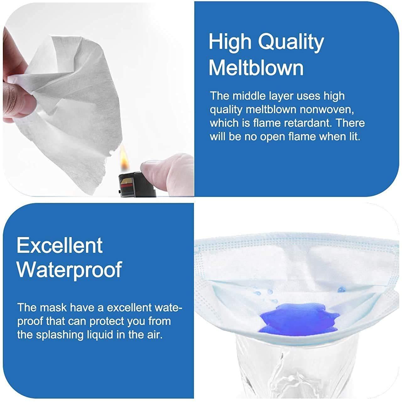 Samurai Samurai 3-Ply Meltblown Disposable Surgical Face Mask with Nose Pin, White Colour (Pack of 250 Masks)