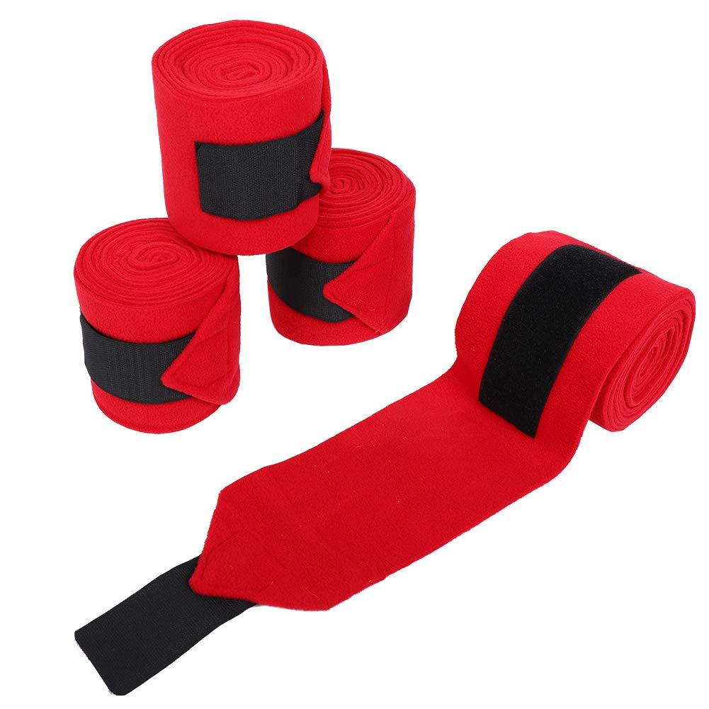 POMK Horse Leg Bandage, Red Breathable Horse Leg Wraps Bandage, Portable for Swelling Ankle Sprains