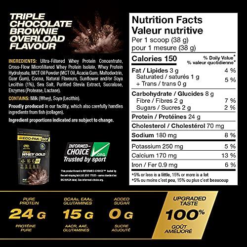 PVL PVL Gold Series Whey Gold Protein Powder Triple Chocolate Brownie Overloaded (1 Lbs)
