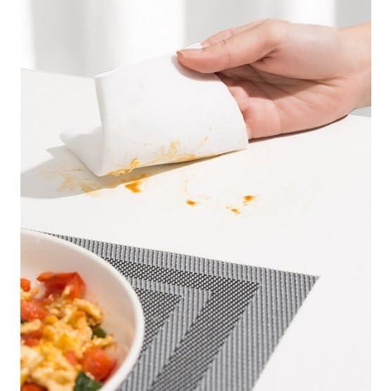 FLOBIQUE FLOBIQUE Kitchen Cleaning Wipes, Decontamination Wet Wipes, Reusable Kitchen Wet Wipes Oil and Grease Cleaning Floor Wipes Kitchen Wipes For Bowls, Kitchen, Tiles,Sinks (1 pack of 80 pcs)