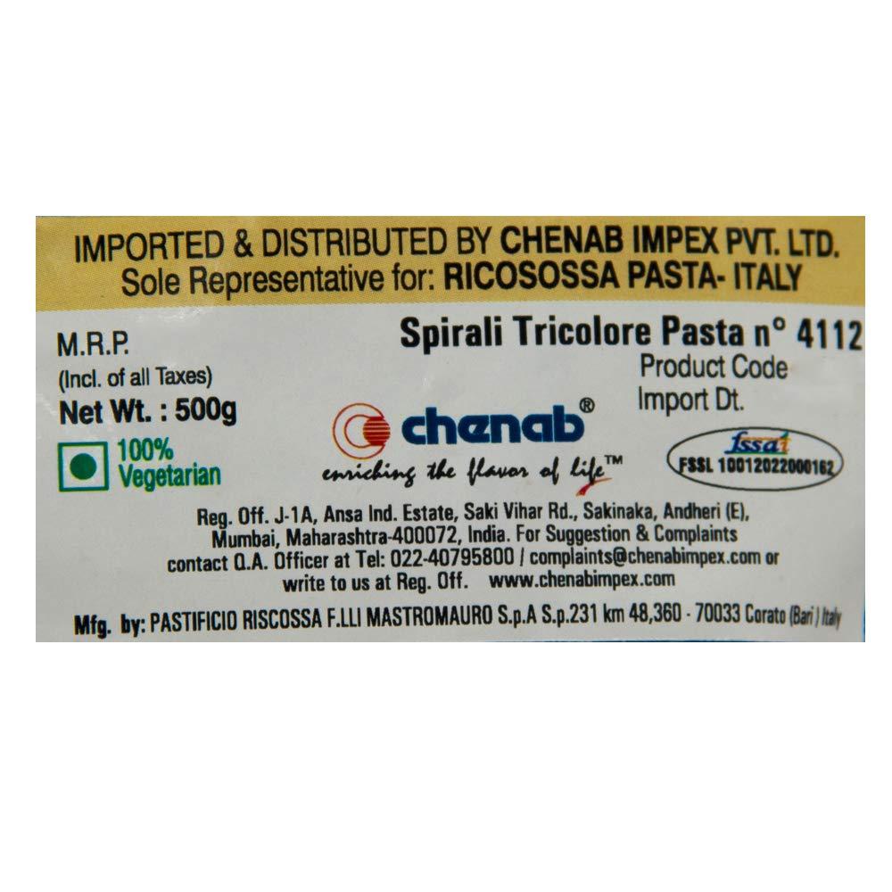 Riscossa Riscossa Vegetarian Semi Di Orzo Pasta, 500 Grams(Pack Of 2)