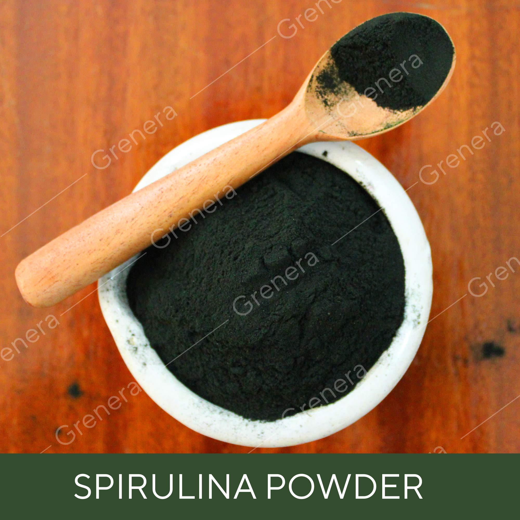 GRENERA Grenera Spirulina Powder, Rich in Protein, Vitamins, Minerals, Gluten Free, Vegan, Non GMO, 100 grams