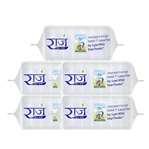 RAJ SUPER WHITE Raj Super White Laundry Soap Bar, 3.5 kg (Pack of 35 x 100g)