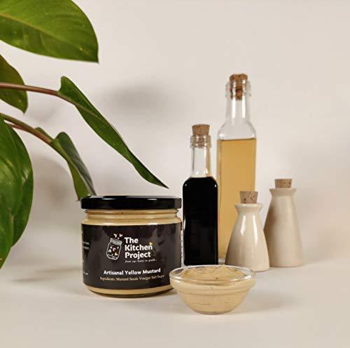 The Kitchen Project The Kitchen Project, Artisanal Yellow Mustard Spread Jar - 300 Grams. Delicious Homemade Authentic Mustard with a Strong bite.