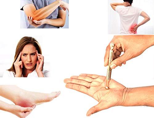 GoodsHealthShop GoodsHealthShop Kansa Manual Acupuncture Pen-Deep Massage Tool- Reflexology Trigger Point Massage Tools for Relief Pain Full Body Relaxing Self-Massage Acupressure Bar (Acupressure Kansa - 2)