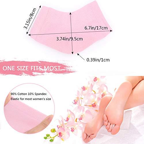 Codream 3 Pairs Vented Moisturizing Gel Socks Lotion Gel for Dry Cracked Heels, Spa Gel Socks Humectant Moisturizer Heel Balm Foot Treatment (Pink&Grey&Turquoise)