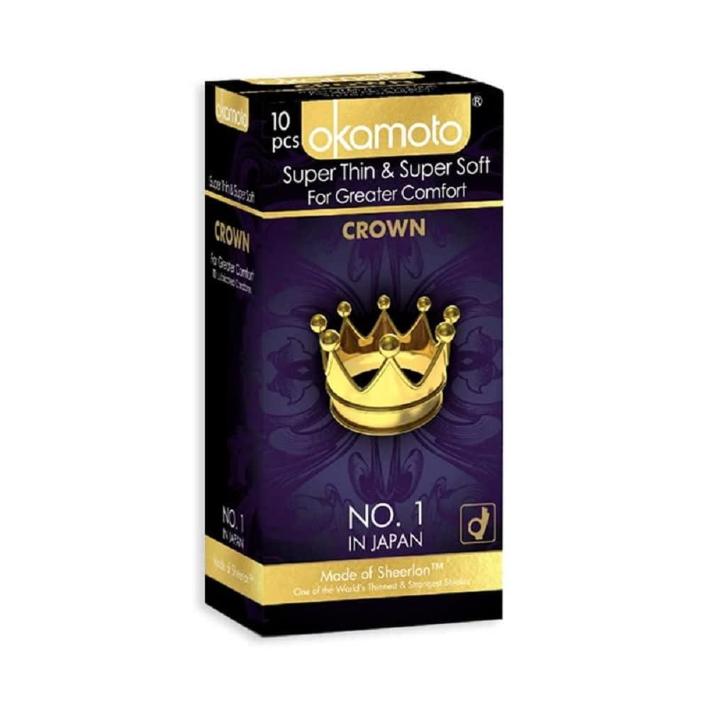 OKAMOTO Okamoto Crown Condom | Ultra Thin Condoms for Male | Super Thin & Super Soft Condom(Pack of 1)