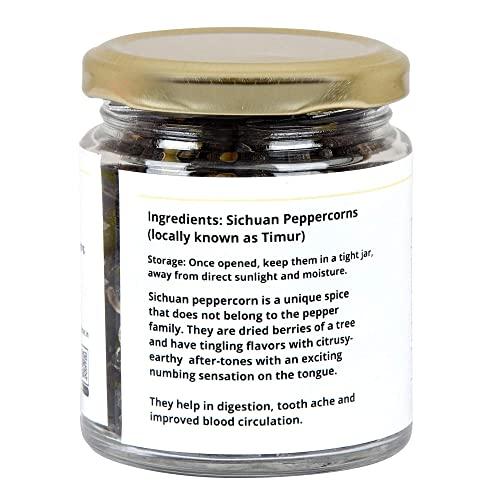 Homegrown Platter Homegrown Platter Organic Sichuan Peppercorn, Schezuan Peppercorns, Timur, Unique Citrusy-Spicy, 100% Natural Indian Variety, Chilli Oil & Chinese Five Spice Mix - 70g