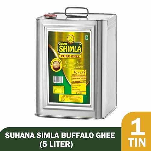Simla Dairy Industries Simla Dairy Industries Suhana Simla Premium 5 Liter Danedar Buffalo Ghee Pure Desi Ghee - 5000 Ml