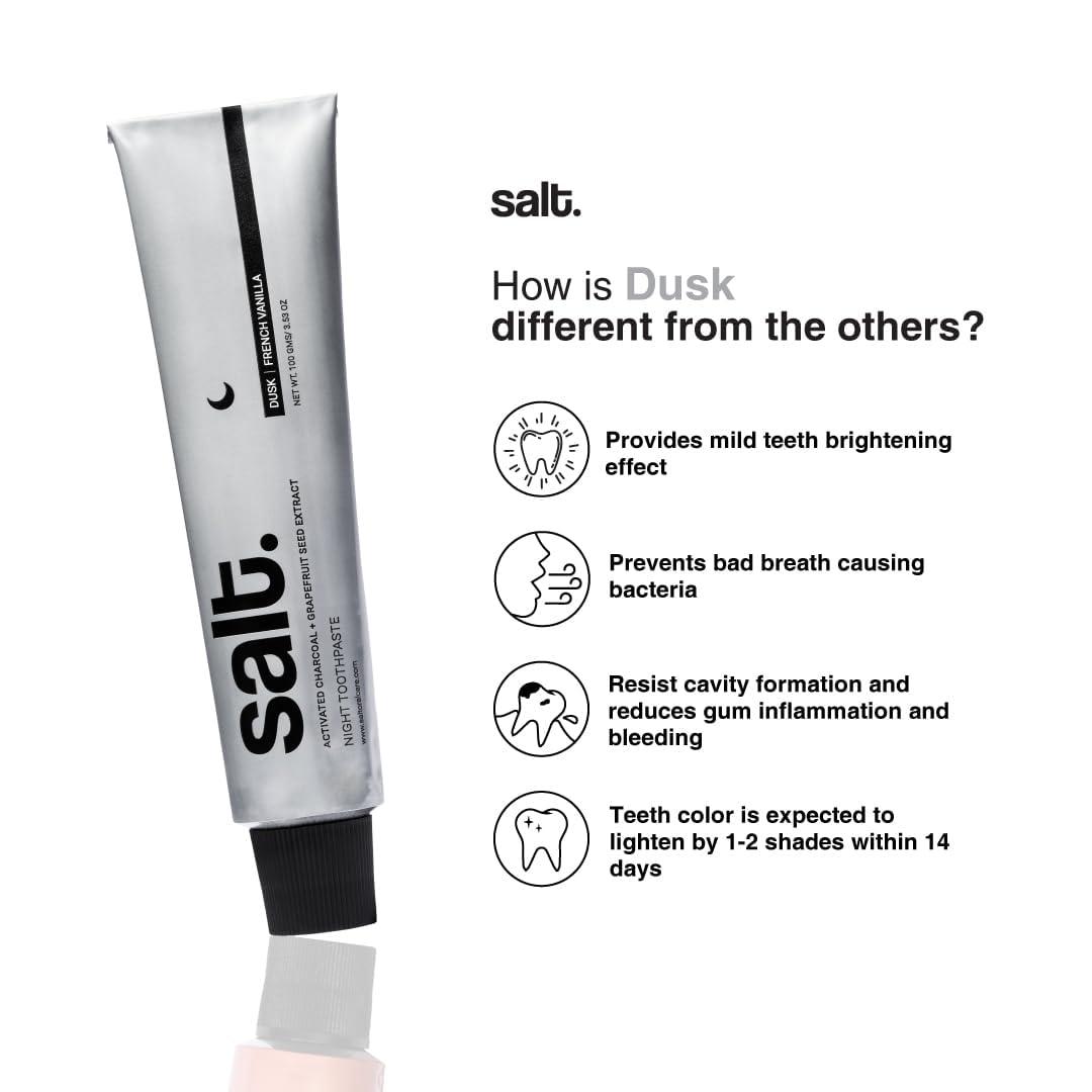 Salt Salt Dawn Day & Dusk Night Toothpaste Combo with Squeezer Key | Ultimate Care | 280 g