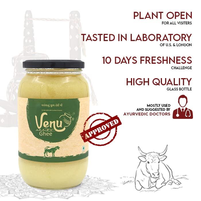 Venu Venu A2 Cow Ghee Made by Traditional Churning Bilona Method (1000ML)