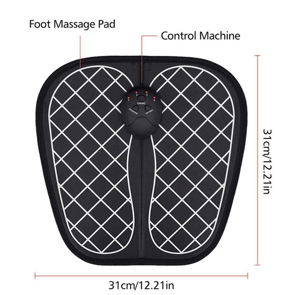 M K ZONE M K Zone Foot Massager Pad Feet Muscle Simulator Improve Blood Circulation Relieve Ache Pain 6 Modes Automatic Cycle Electrical Muscles Simulator, Foldable Massage Physiotherapy Charging Pad