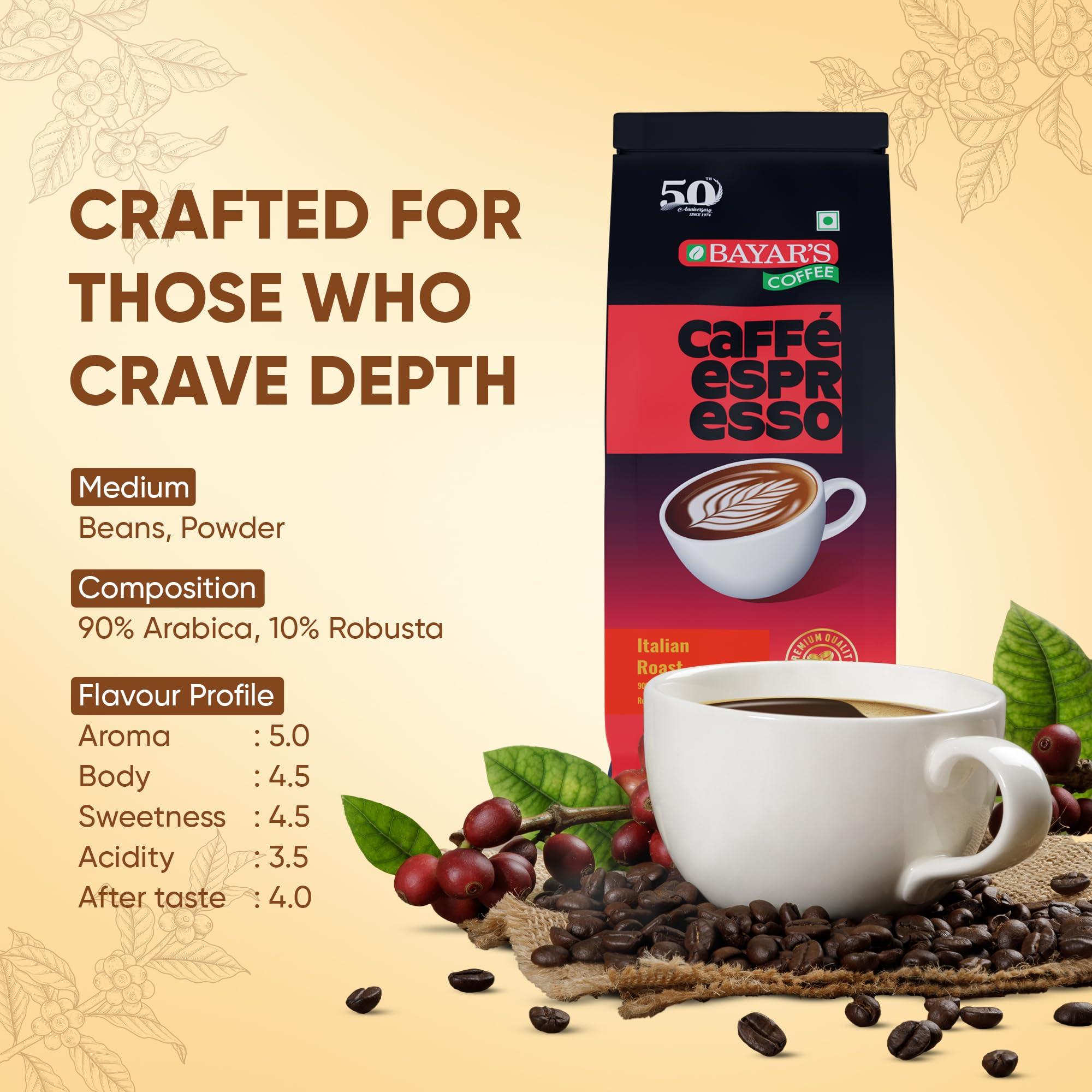 Bayars Coffee Bayar\'s Breakfast Blend Coffee Powder 250 g, 70% Arabica 30% Robusta, Freshly Roasted & Ground Coffee Powder