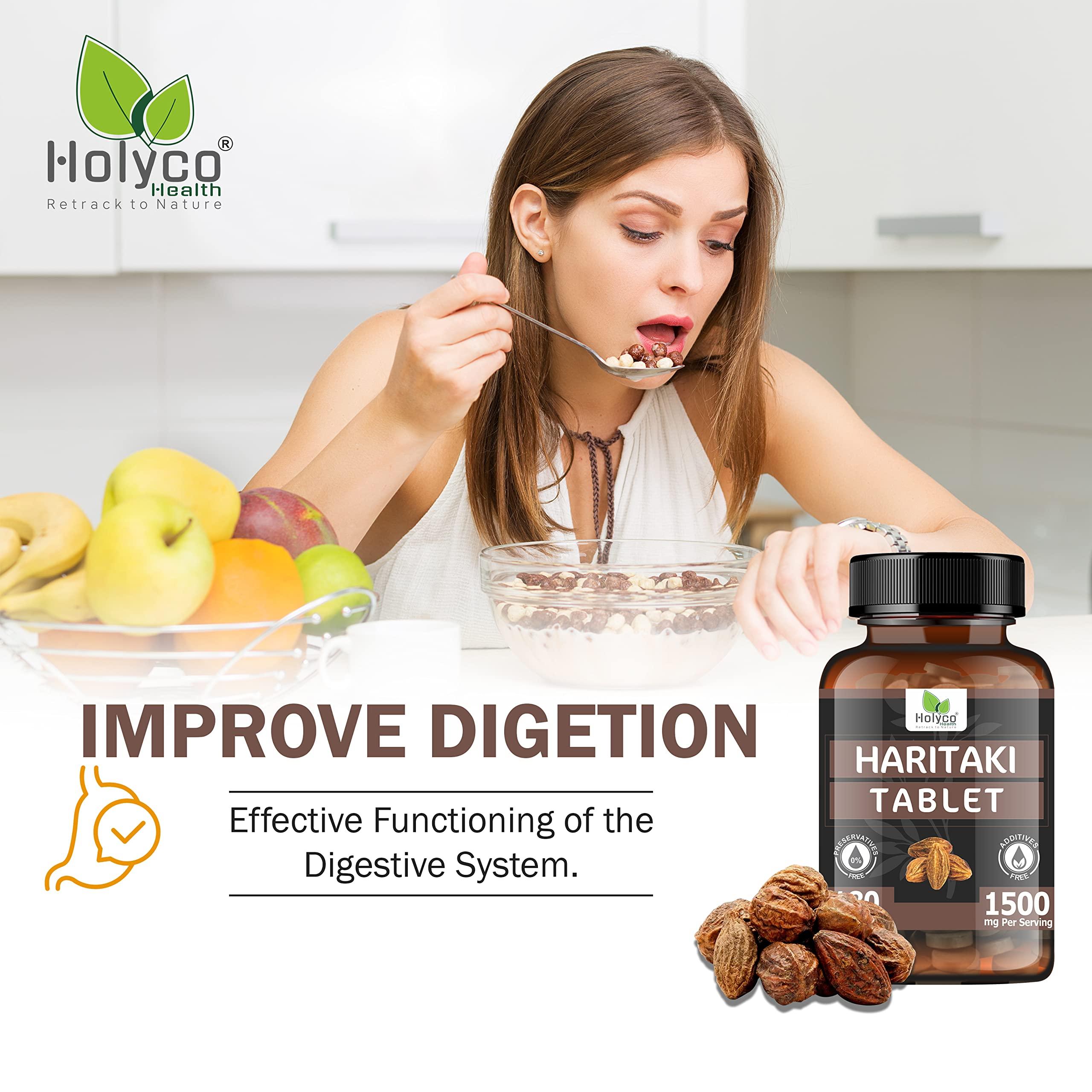 HOLYCO HEALTH - RETRACK TO NATURE Haritaki Tablet -180 Tablets (Pack of 2) | Known as Harde, Harad, Kadukkai, Himaj tablets | Natural, No Additives and Preservatives