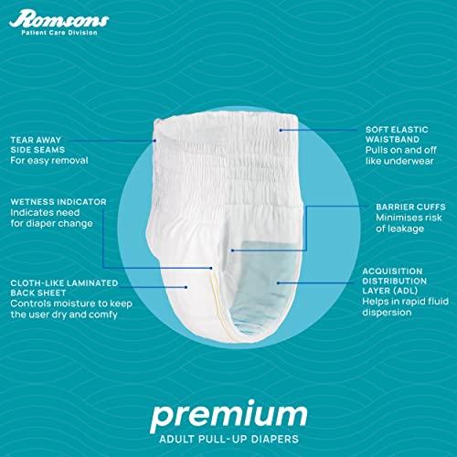 DIGNITY Dignity Premium Pull Up Adult Diapers Pant Style - 10 Count (XL-XXL) with Soft Elastic and Extra Absorbent Core, Waist Size 45\" - 68\", 10 Pcs/Pack (Pack of 1)