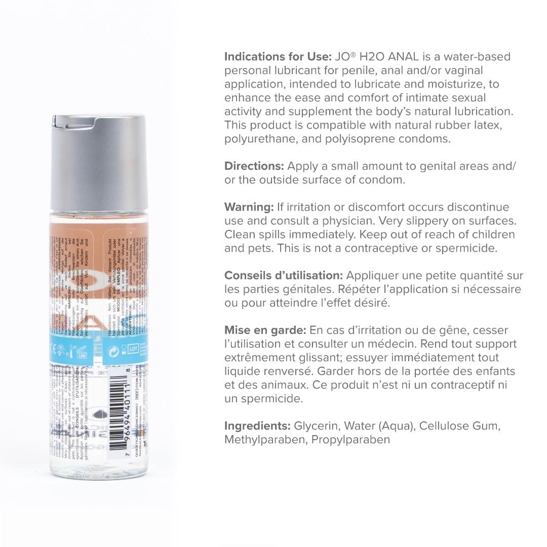 JO System Jo Anal H2O Lubricant, 4.5 oz/120 ml