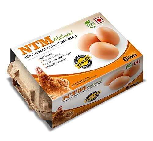 Vegiorganic NTM Natural Healthy Eggs Without Antibiotics Pack of 6 X 3 Pack Eggs (18 Eggs)