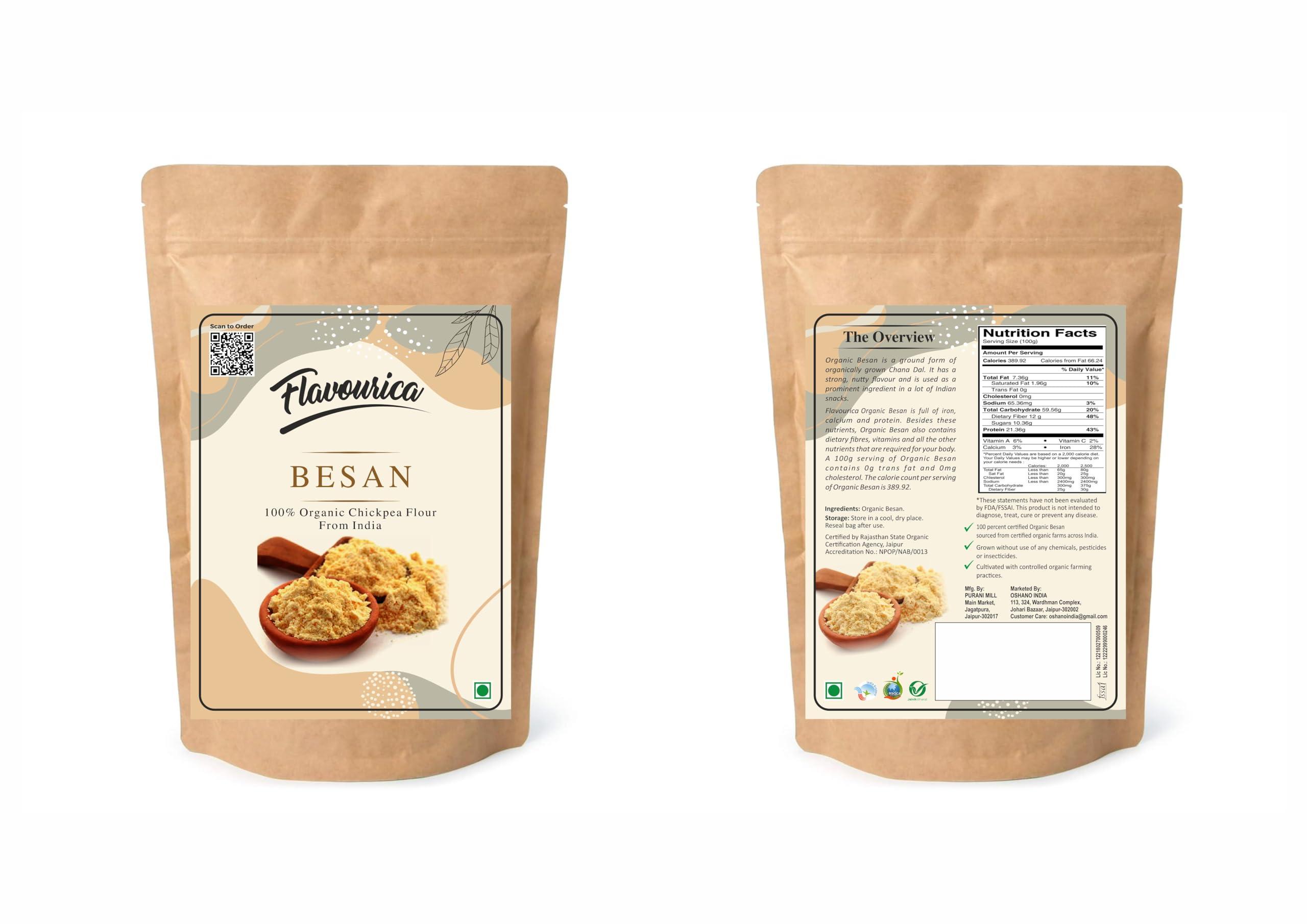 Flavourica Flavourica Organic Besan, 3 Kg, 100% Organic Gluten Free Besan