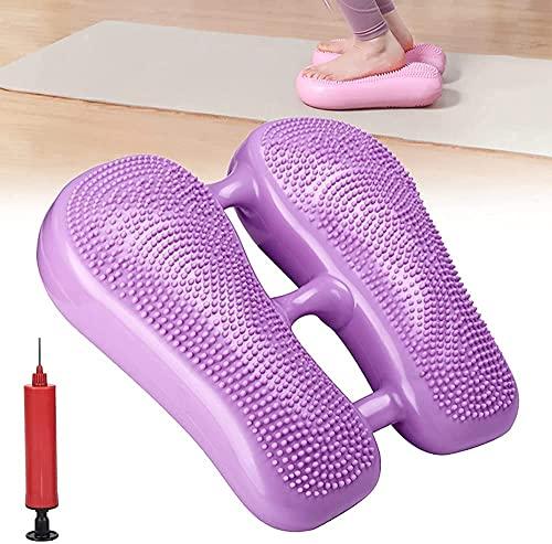 Marrone Marrone Inflatable Stepper, 2 in 1 Balance Stepper, Inflatable Stepper for Women PVC Massage Dots Wobble Balance Cushion Board Foot Peddle Exerciser ( Multi )