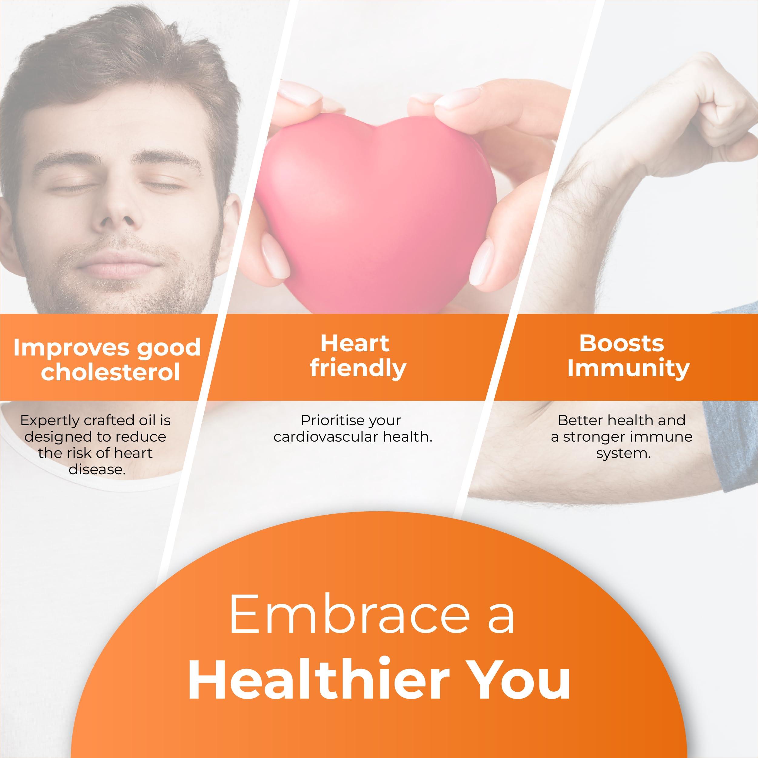 SUNPURE Riso Physically Refined Rice Bran Oil 5L | Cooking Oil for healthy heart | Edible Vegetable Oil | Rich in Natural nutrients like Vitamin A, D & E | Helps to boost immunity | Chemical Free Oil | Preservative Free