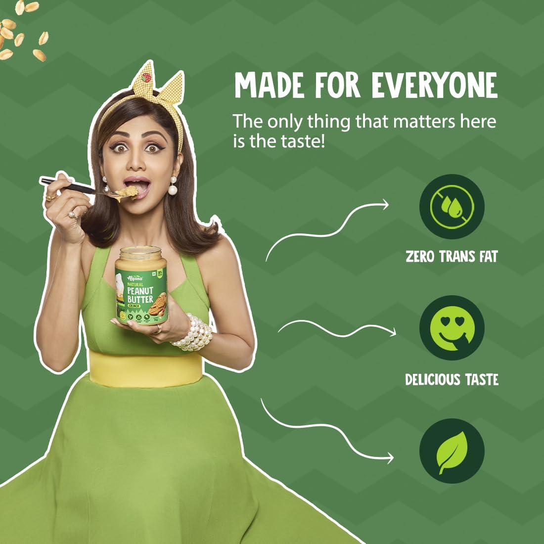 Alpino Alpino Pre-Workout High Protein & Fiber Diet Super Combo - High Protein Super Oats Chocolate 1kg, Natural Peanut Butter Crunch 1kg