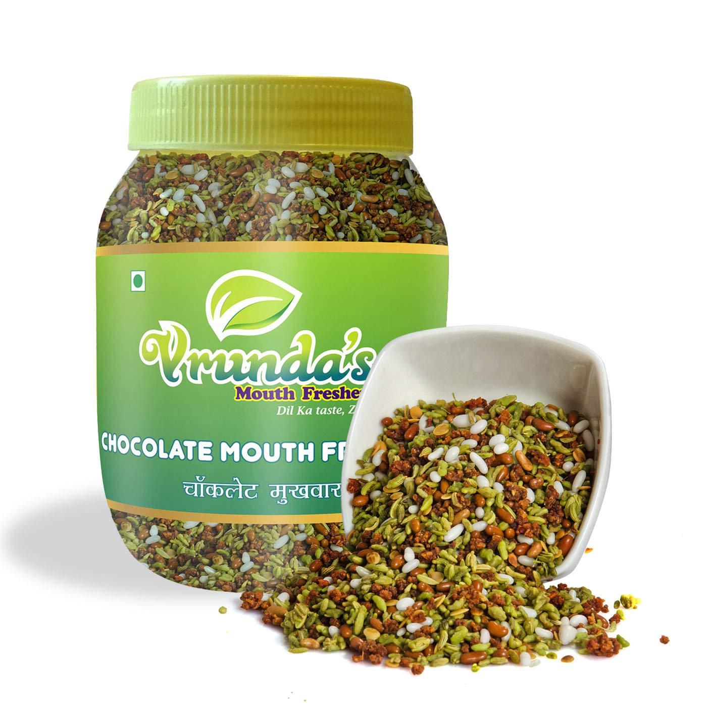 Vrunda's Vrunda's Chocolate Mouth Freshener 1 Kg [Indian Mouthfreshner,Natural Badishep ,Healthy Fennel Seeds,Roasted Saunf,Digestive Aniseed ,Mix variyali, After Meal Mukhwas]