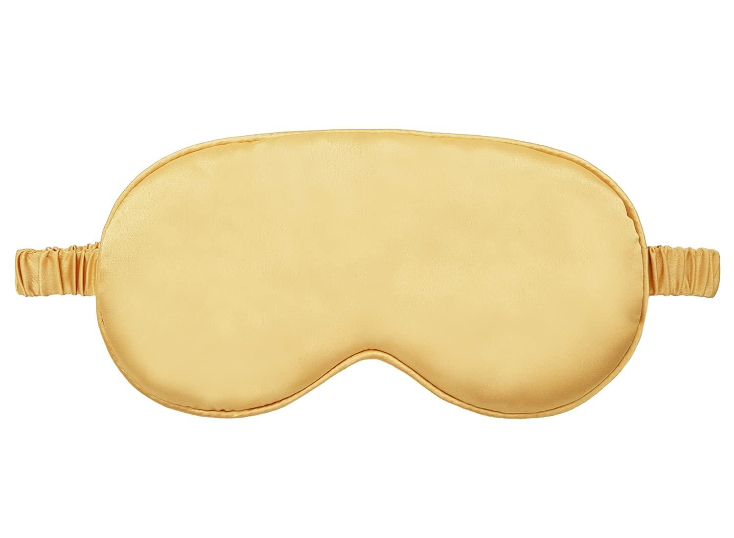 Bella Monza Bella Monza Luxuary Silk Gold Sleeping Eye Mask With Silk Elastic Strap |Storage Pouch|Gift Box|