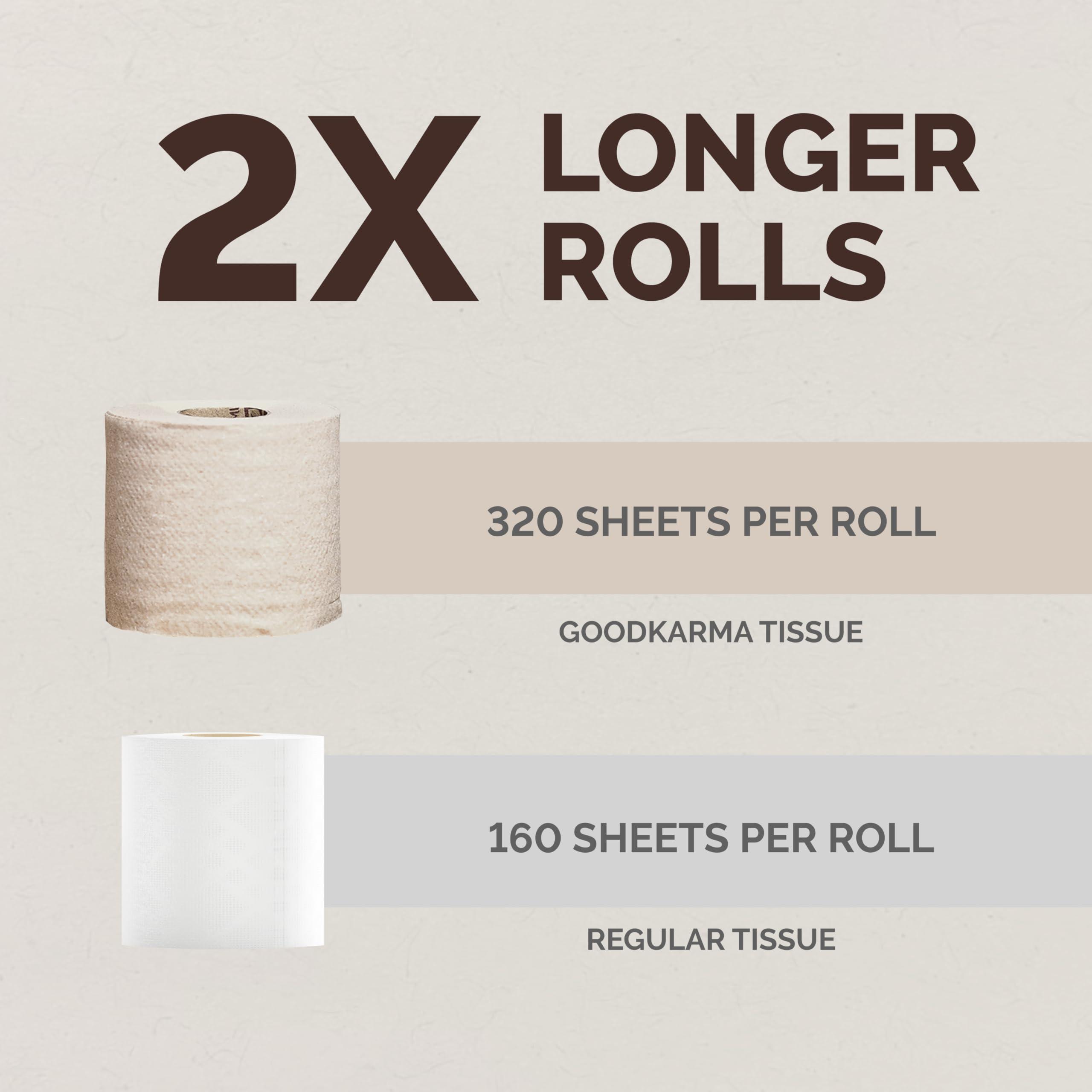 Origami Origami Good Karma 3 Ply Toilet Tissue Paper Roll - 1 x 36 Packs (320 Pulls Per Roll, 11,520 Sheets)
