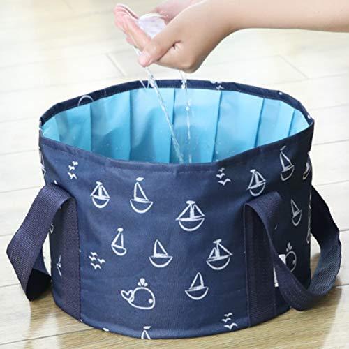 SUPVOX SUPVOX Pool Foot Wash Basin, Foot Bath Basin Feet Soak Tub Foldable Convinent for Home Outdoor Travel (Dark Blue, Large Size)