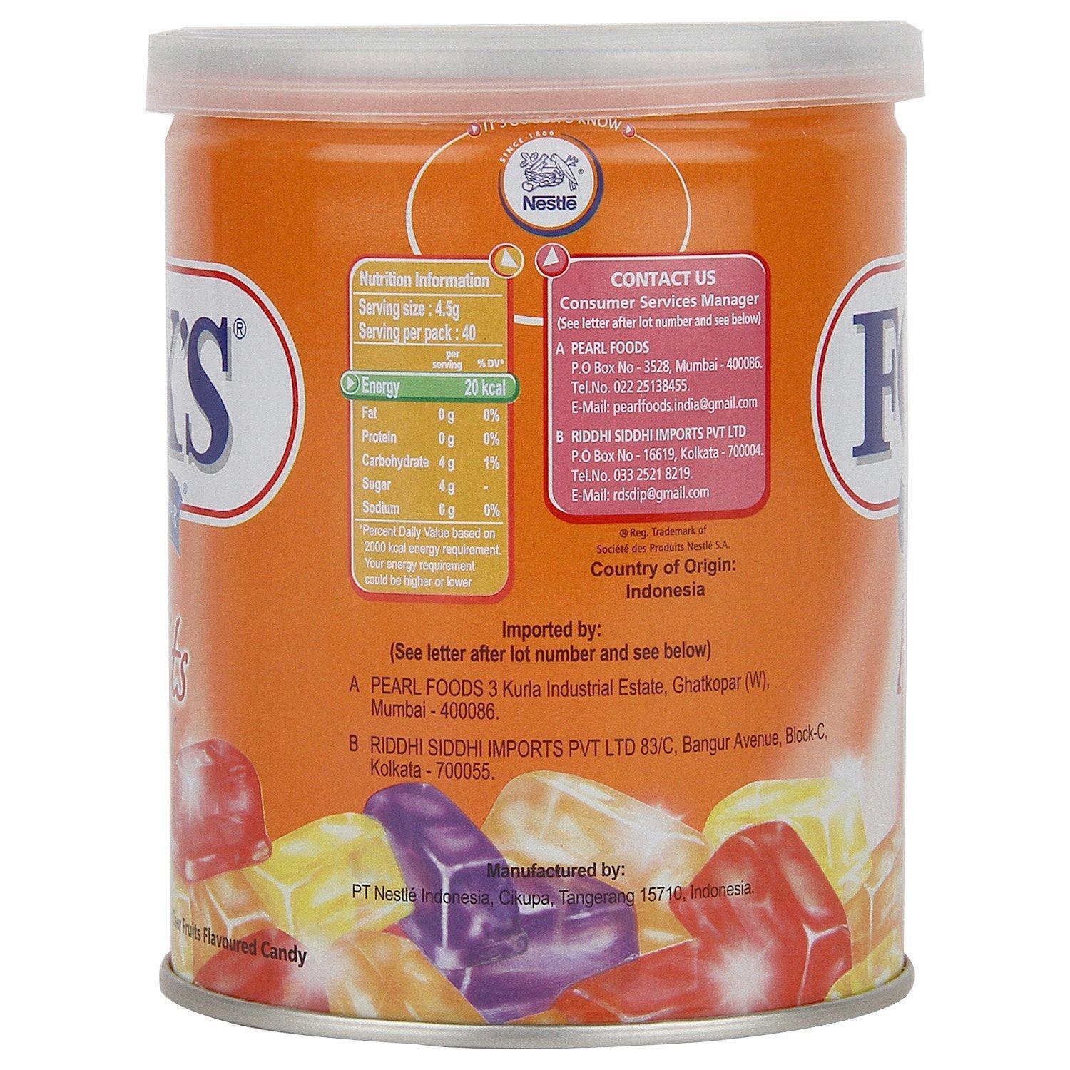 Nestle Fox\'s Crystal Clear Delicious Fruit Candy 180g Tin