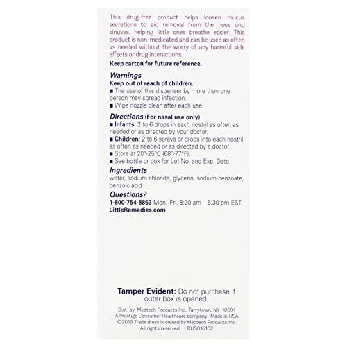 Little Remedies Little Remedies Little Noses Saline Spray Drops - 1 Fl Oz (Pack Of 2)