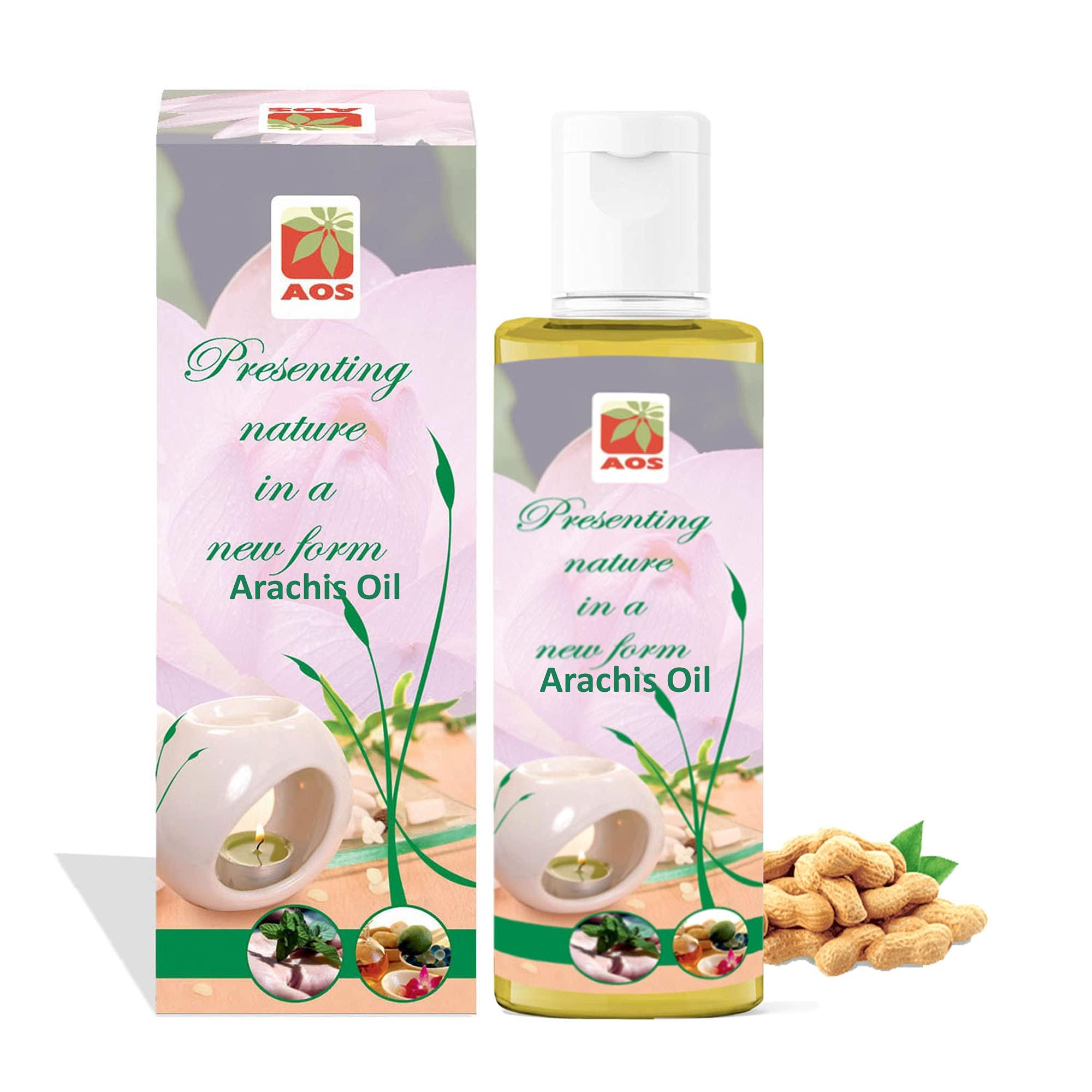 AOS AOS Products 100% Pure and Natural Arachis Oil | Peanut Oil | Groundnut Oil | Arachis Carrier Oils | Cold Pressed | 1000 ml | For Cooking | For Medicine | Heart Disease Problem | Lower Cholesterol |