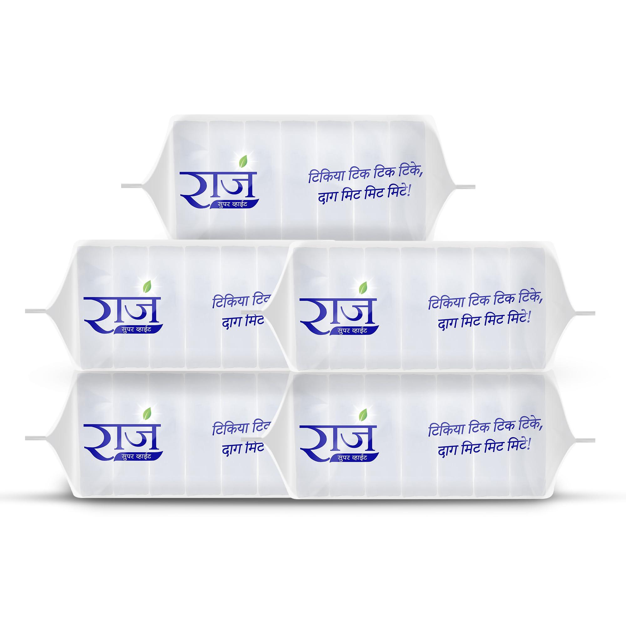 RAJ SUPER WHITE Raj Super White Laundry Soap Bar, 3.5 kg (Pack of 35 x 100g)