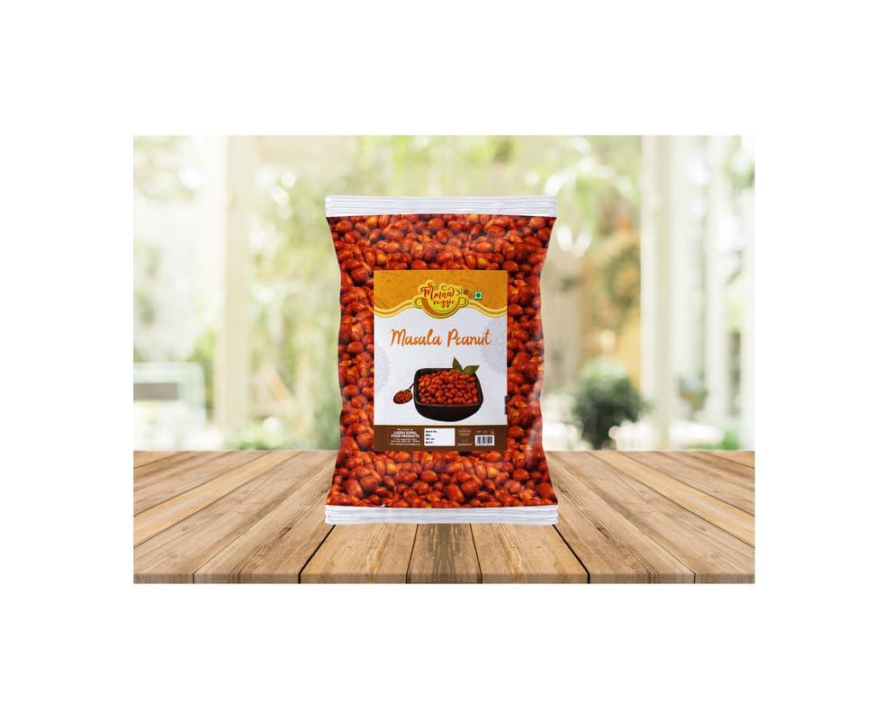 MMAA\'S VEGGIE Mmaa\'s Veggie Deep Fried Raw Peanuts Groundnut Moongfali With Rich Goodness Of Healthy Mirch Masala | Healthy Yummy Fried Masala Mungfali||Moongfali Dana||Shengdana||Raw Masala nuts-900g*2Pack