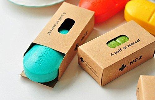 GLIVE (LABEL) GLIVE (LABEL) Portable 6-Slot Capsule Shape Pill Medicine Storage Pill Box Organizer Box for Pills/Vitamin/Supplements (1)