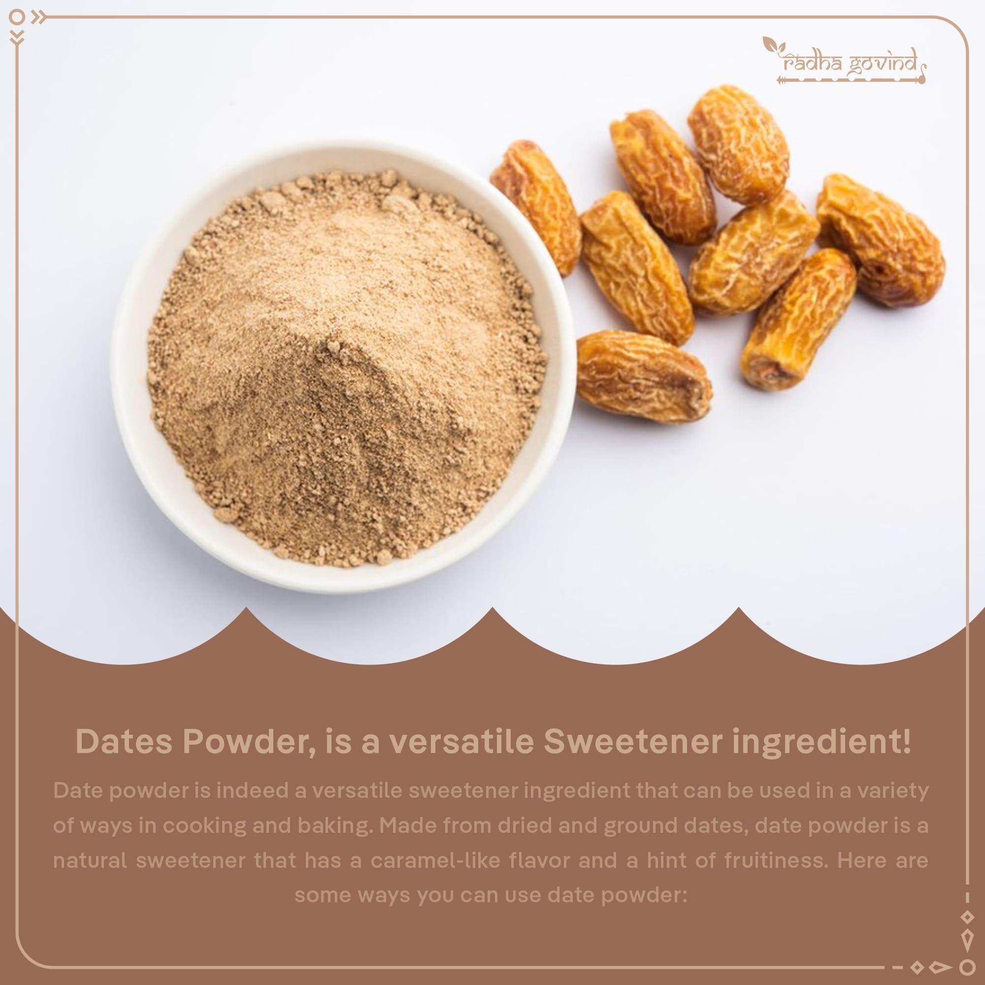 RADHA GOVIND RADHA GOVIND Organic Date Powder | Fine Kharik Powder | Dry Dates Powder - 1000 Gm