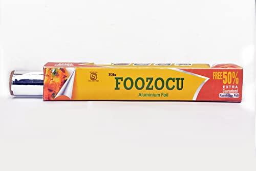Foozocu Foozocu Aluminium Foil Paper || foil Paper for Kitchen || Eco-Friendly Freshwrapp Aluminium || Foil Food wrap || Bacteria Resistant/Disposable/Food Parcel || 50 Gm Silver-9 MTR (Pack of 1)