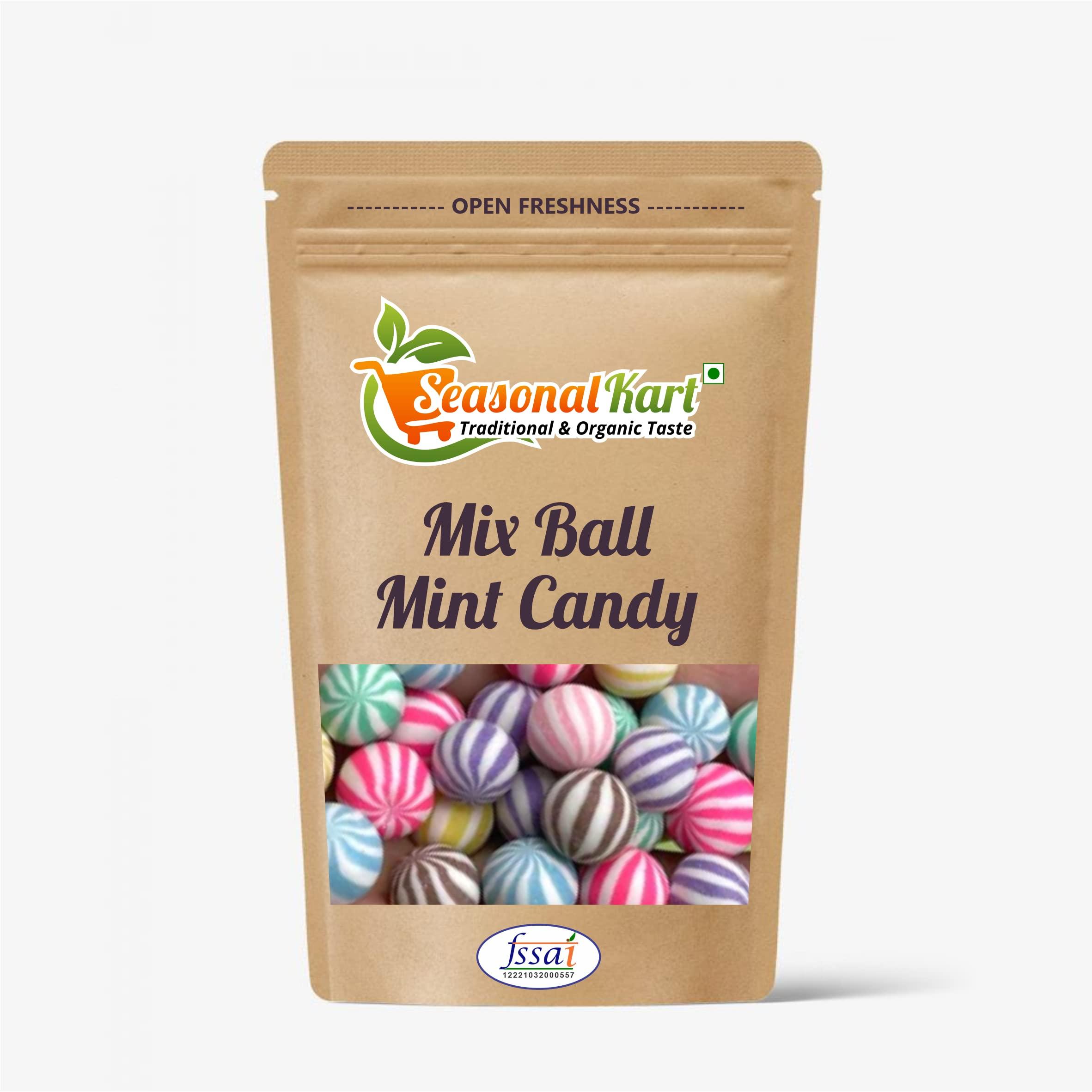 SEASONALKART SEASONALKART Combo Pack of Colorful Drops Candy 1 Kg & Zebra Drops Black Balls Candy Mint 1Kg Total 2 Kg