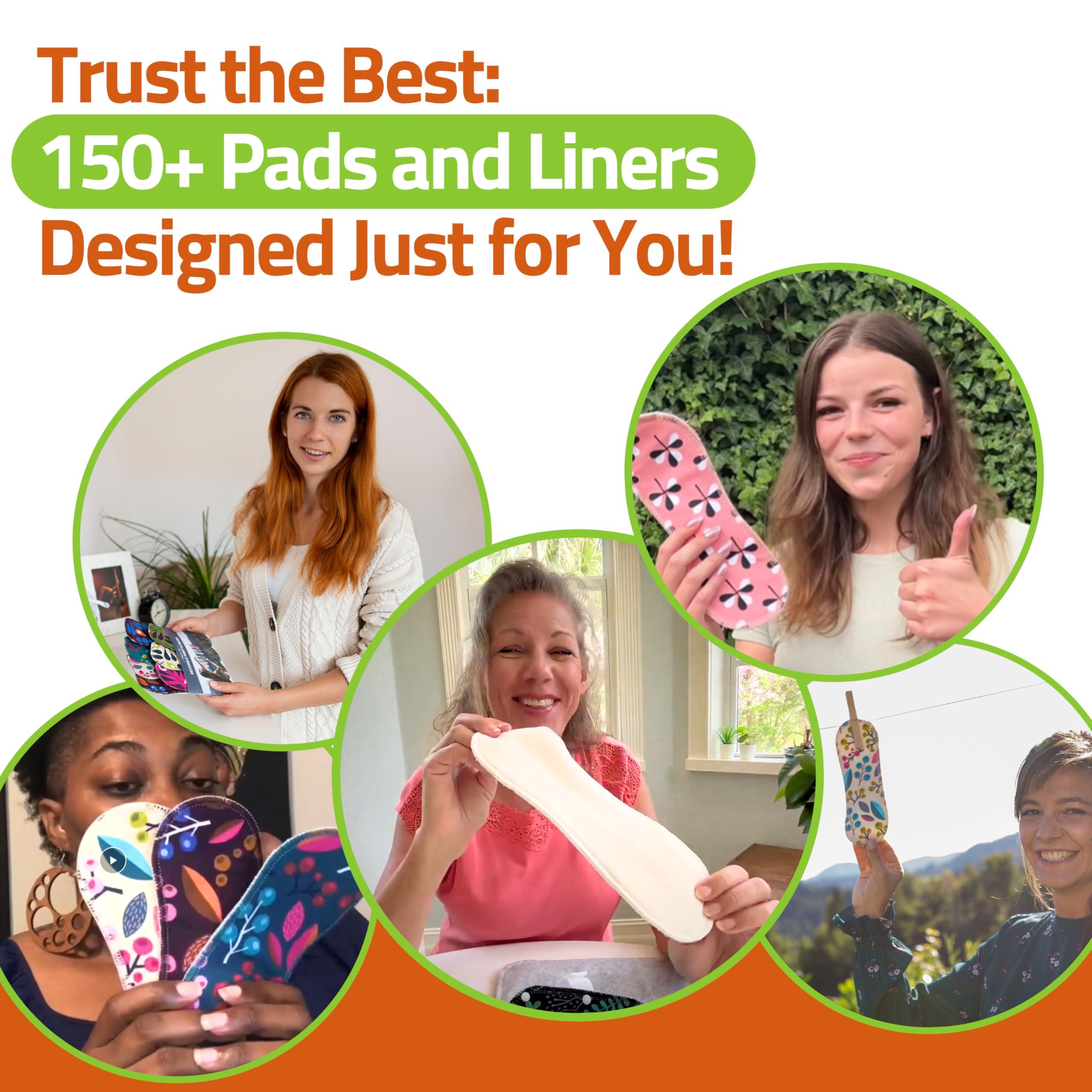 Natissy Natissy Reusable Panty Liners For Women(Single S);Mini Organic Cotton Cloth Panty Liners Made In Eu; Daily Cotton Washable Panty Liners For Women&Teens; Extra Thin Panty Liner Cloth,Not For Period