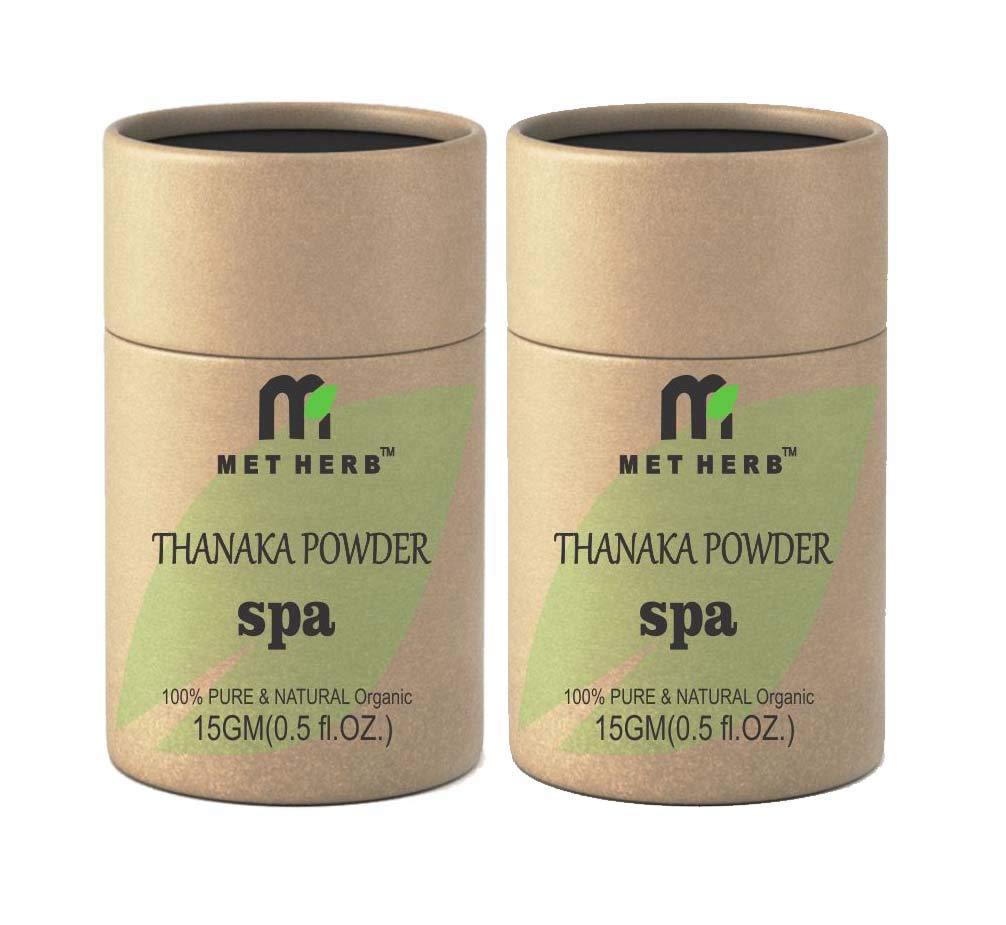 metherb Pure & Natural Thanaka powder for permanent hair removal 15g (Pack of 2)