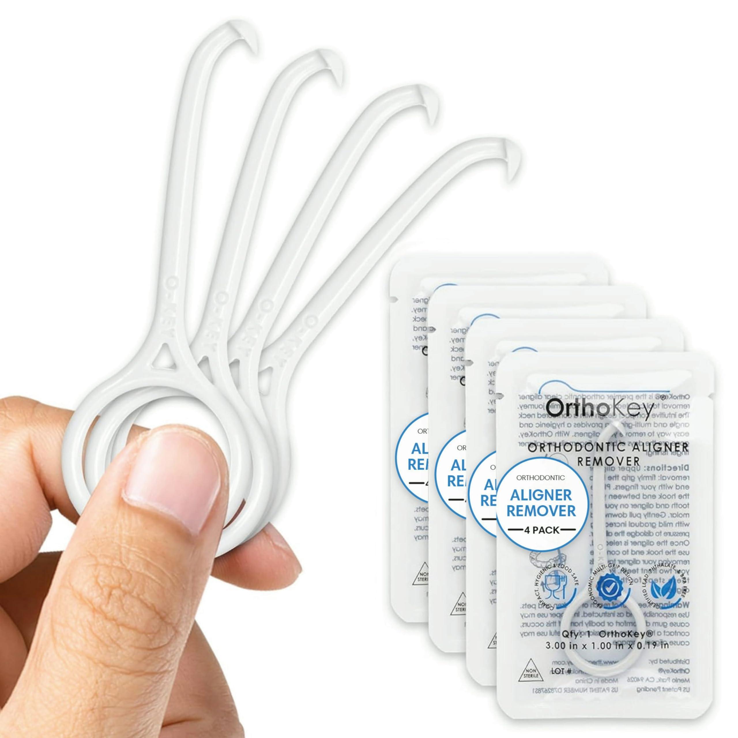 OrthoKey Clear Aligner Removal Tool by ORTHOKEY - Invisible Removable Braces - QTY 4 White