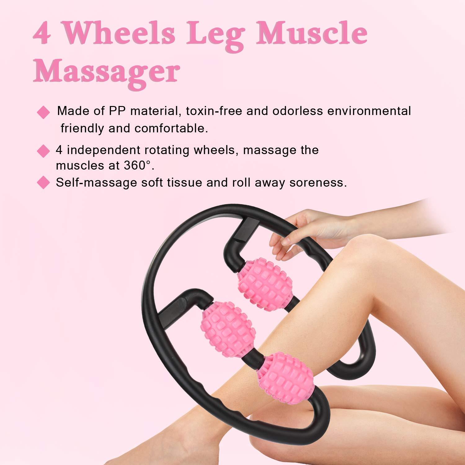 Qunan Qunan Wheel Leg Muscle Massager Body Sha r Relax Roller Yoga Fitn Clip Massage Sti