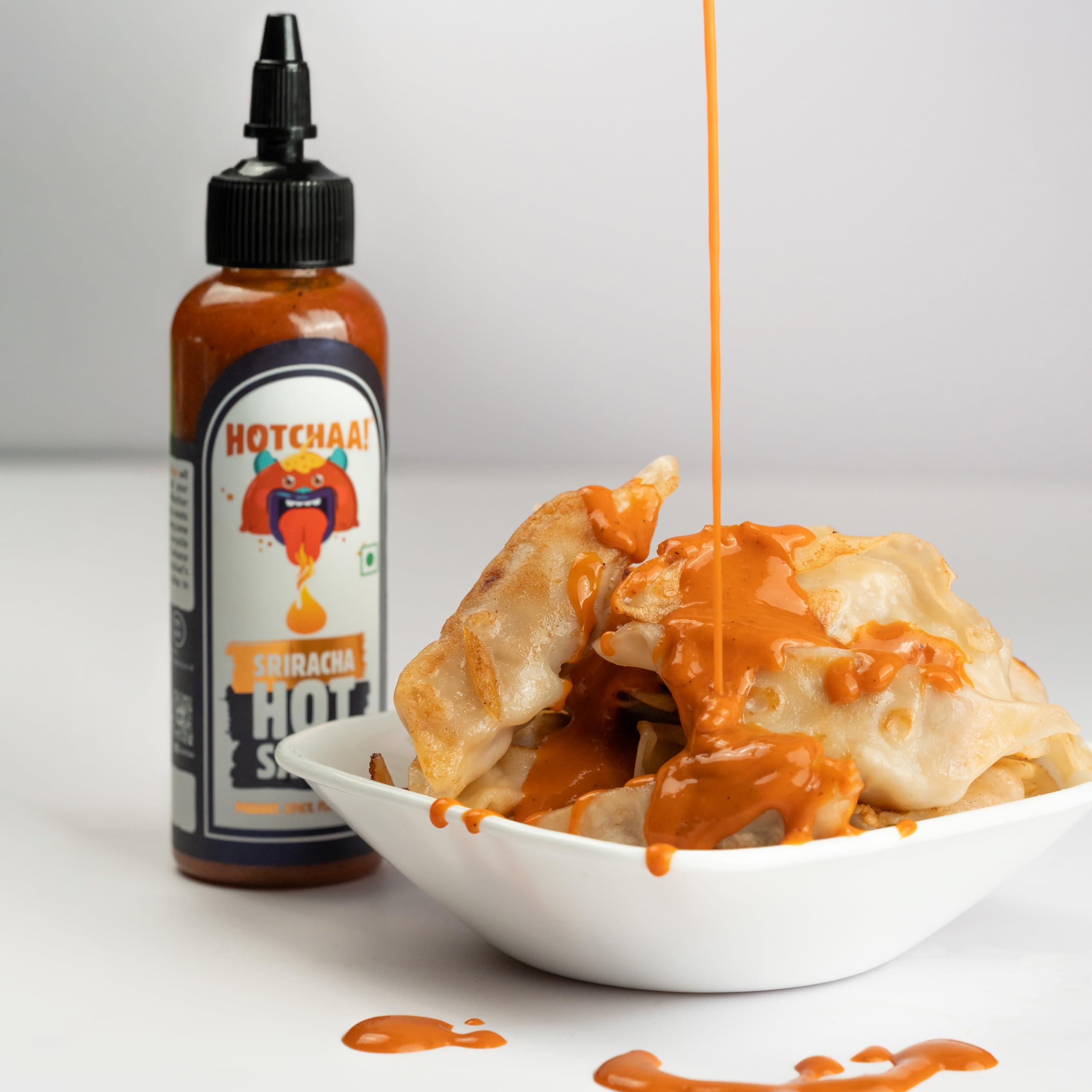 HOTCHAA HOTCHAA Sriracha Hot Sauce 150g - Tancy & Spicy flavour Small Batch Production using Premium Ingredients, NO MSG, Vegan