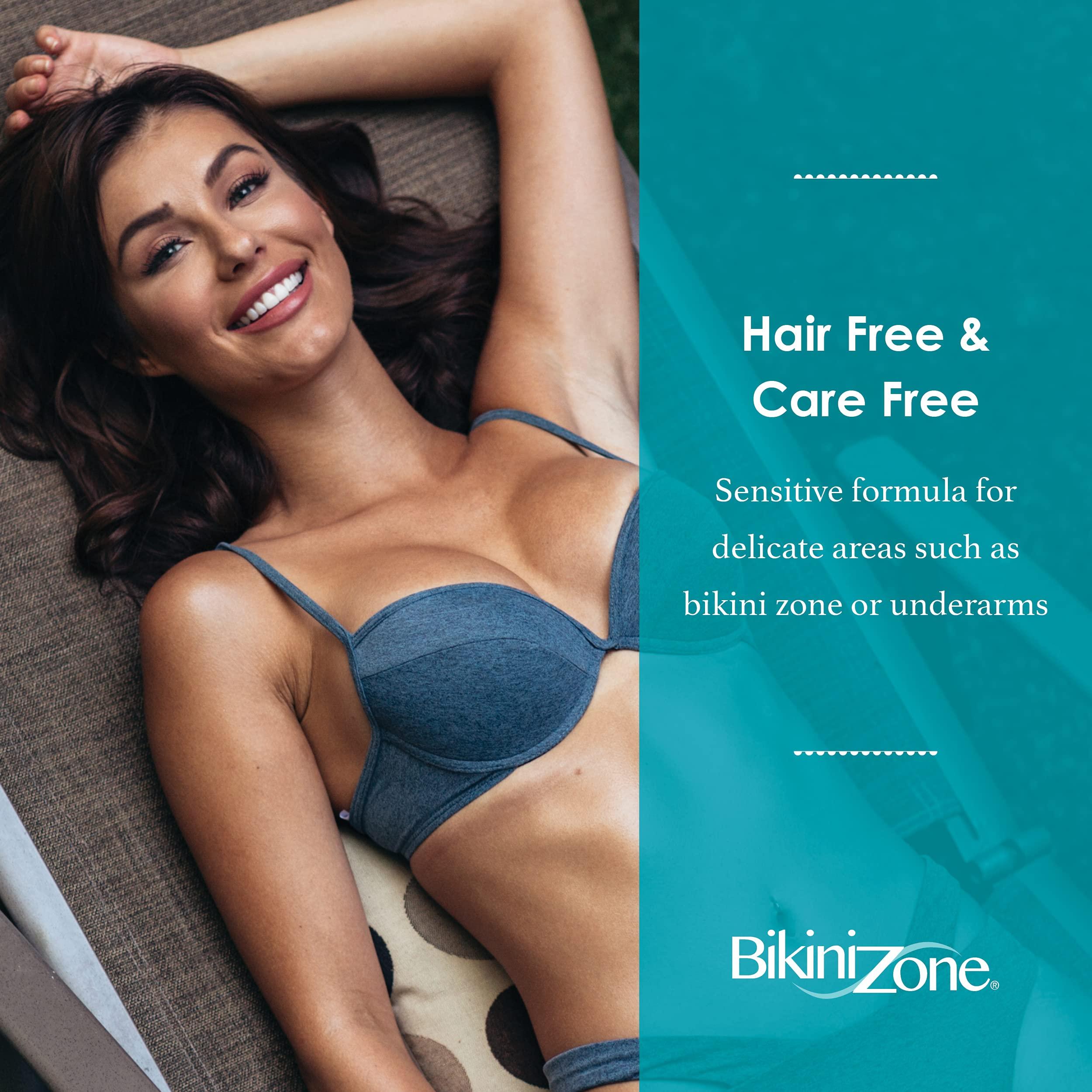 Bikini Zone Bikini Zone Crme Hair Remover Instant Hair Removal in Minutes Good for Sensitive Skin & Delicate Areas Lasts Longer than Shaving Pain Free with Aloe, Chamomile