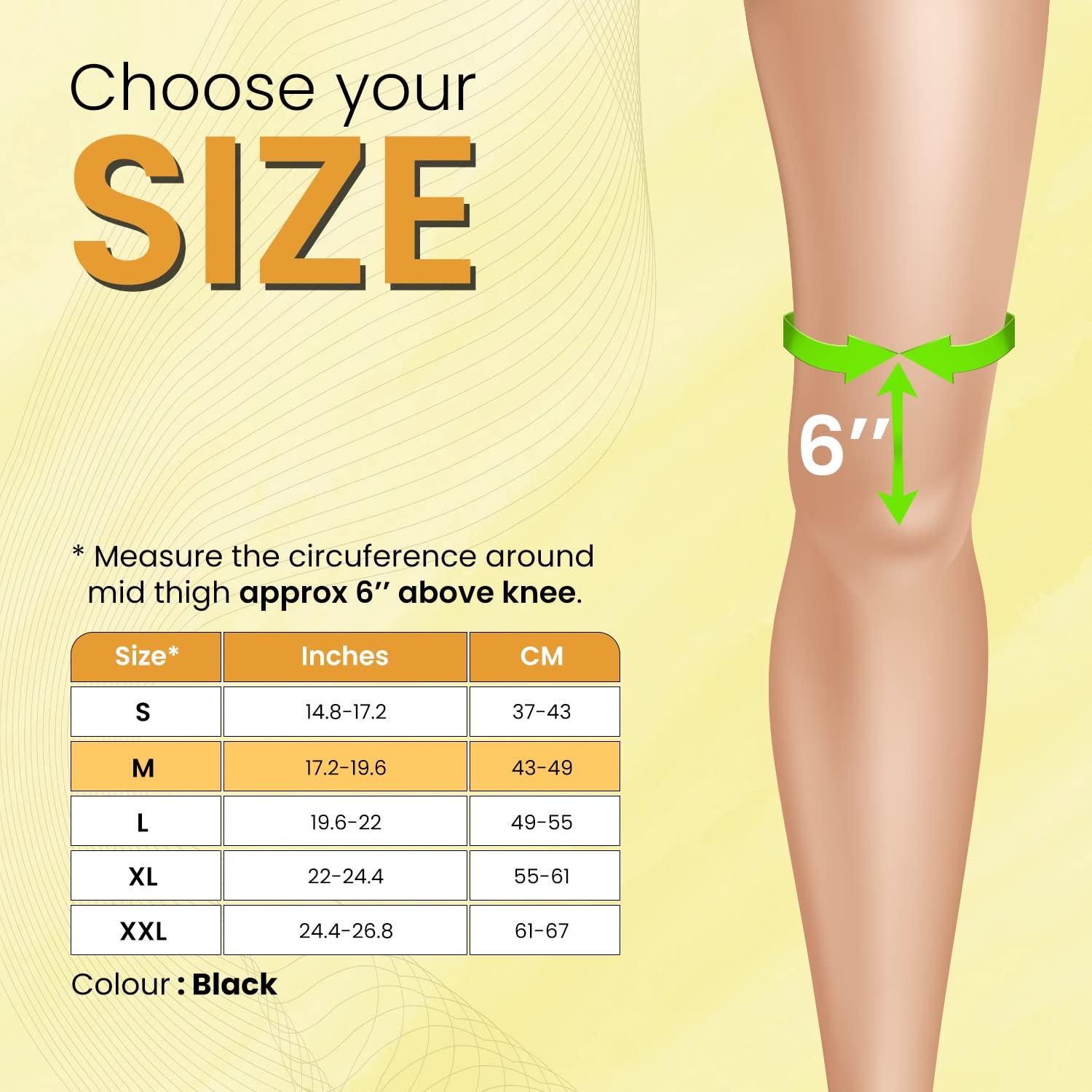 AGARO AGARO Hinged Knee Wrap With Open Patella, Rigid Biaxial Hinge Knee Brace for Joint Pain Relief, Workout, Arthritis & Ligament Tear, Neoprene, Knee Cap for Men & Women, Medium, Black